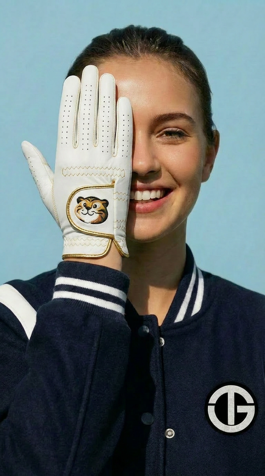 TIGRÉE Women's Golf Glove - Metallic Gold Trim