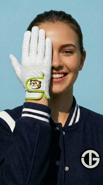 TIGRÉE Women's Golf Glove - Lime Green Trim