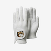 White golf glove with a tiger logo on a gray background