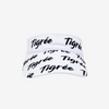 White visor with black text 'Tigrée' on a white background
